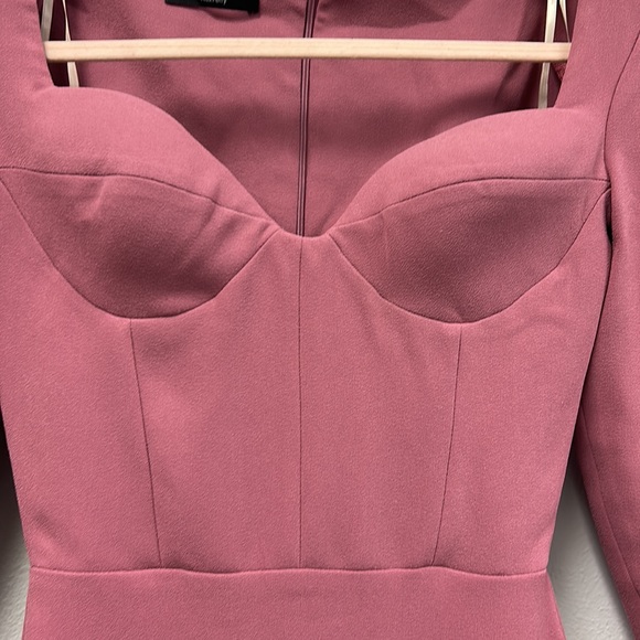 Strong-Shoulder Bustier Stretch Crepe - Picture 8 of 12